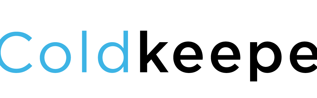 Coldkeepers logo featuring a black penguin with a blue bow tie beside the blue-and-black wordmark.