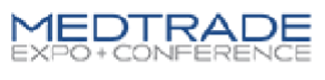 MedTrade Expo + Conference branding logo in blue and gray